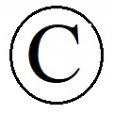 Бусины с буквами белые круглые C